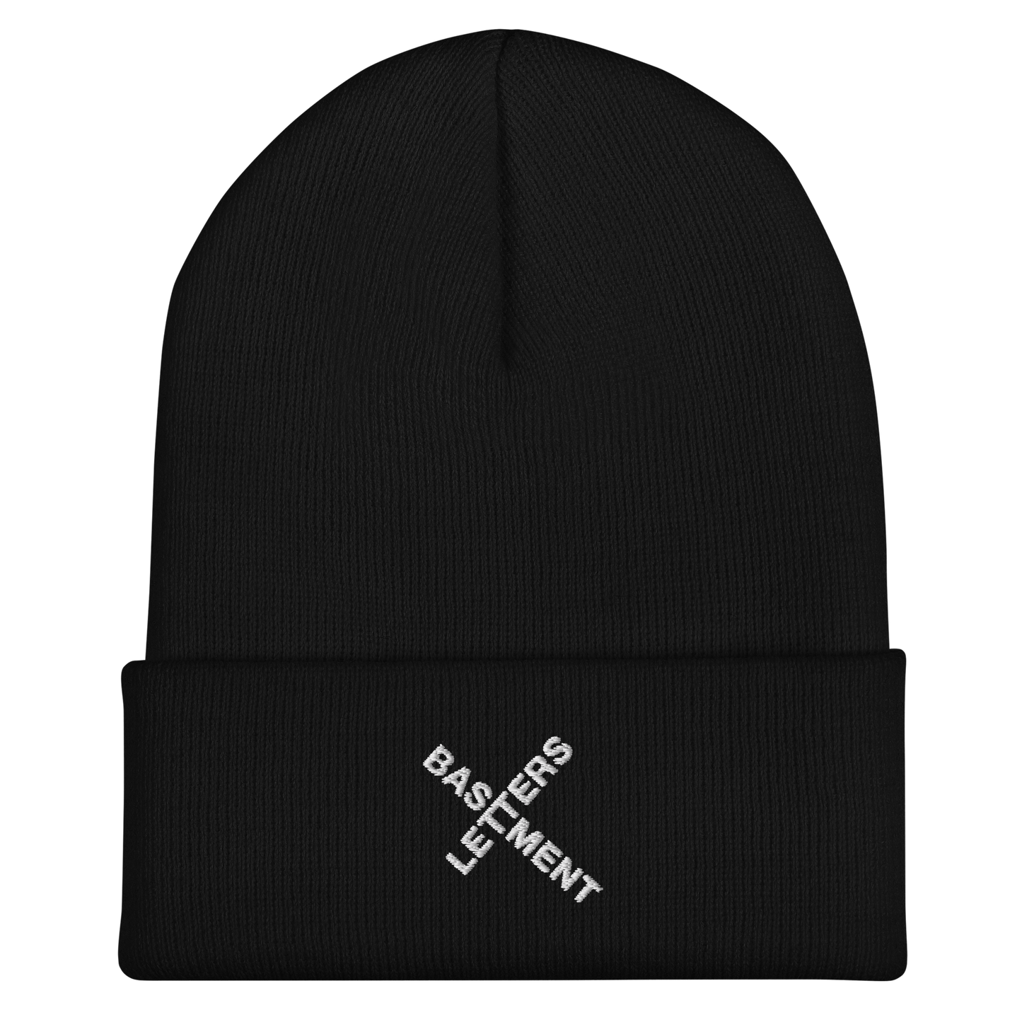 BASEMENT LETTERS // CROSS LOGO // CUFFED BEANIE