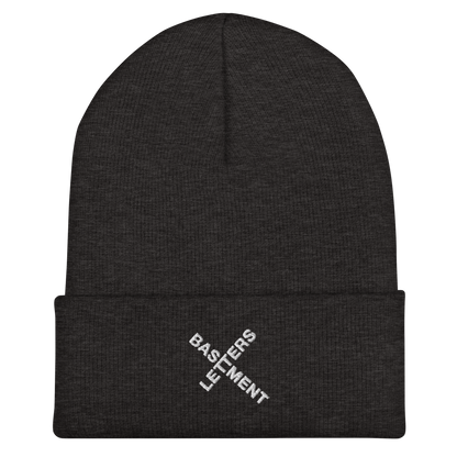 BASEMENT LETTERS // CROSS LOGO // CUFFED BEANIE