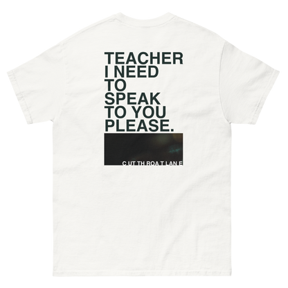 CUT THROAT TEACHER // LIGHT // BACK PRINT TEE